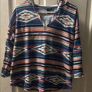 American Living Women's Multicolor Striped Hoodie
